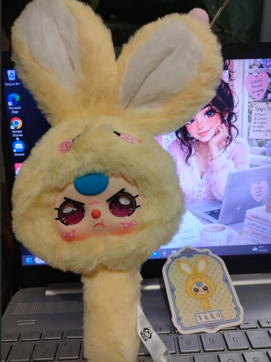 BABY THREE MAGIC MIRROR PLUSH -YELLOW