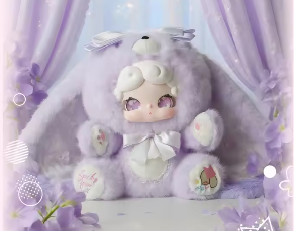 600% LUCKY DEERNAI GOODNIGHT RABBIT -(PURPLE OPEN BOX)