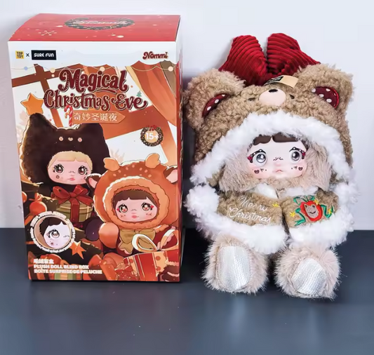 NOMMI MAGICAL CHRISTMAS EVE PLUSH SERIES - SNOW BALL CUB (open confirmed box)