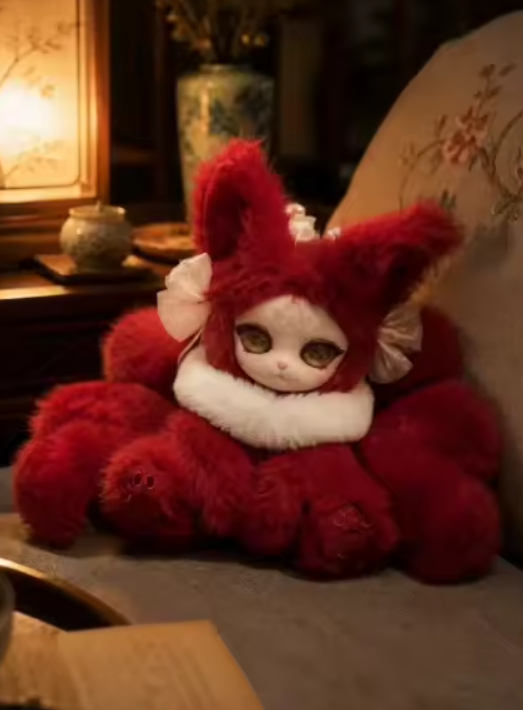 NINE-TAILED FOX MINI BLIND BOX PLUSH - ruby confirmed