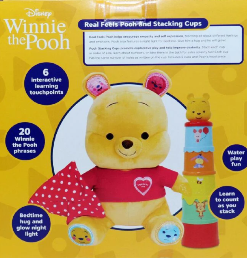 DISNEY WINNIE THE POOH - REAL FEEL WINNIE AND STACKING CUPS